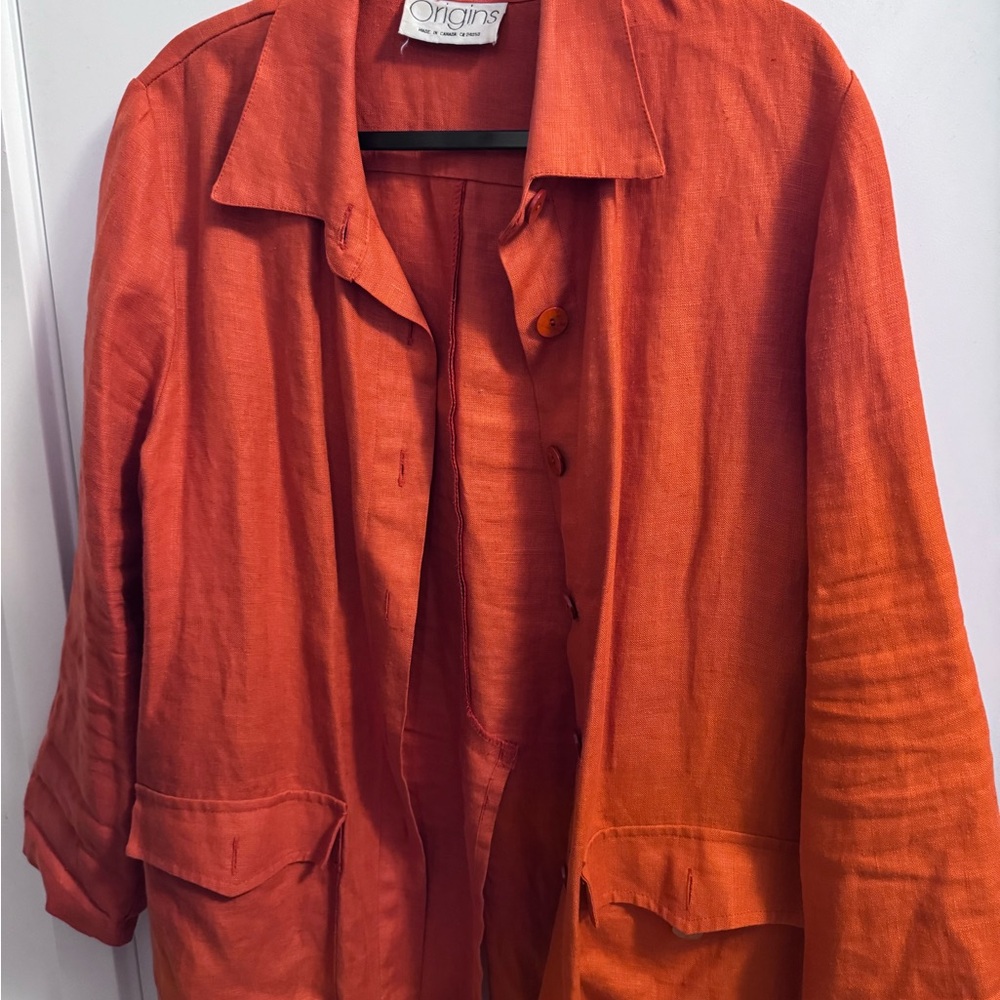 Origins Women's Vibrant Orange Blazer